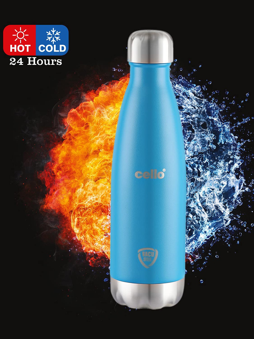 

Cello Blue Swift Double Walled Stainless Steel with Durable DTP Coating Bottle Water Bottle