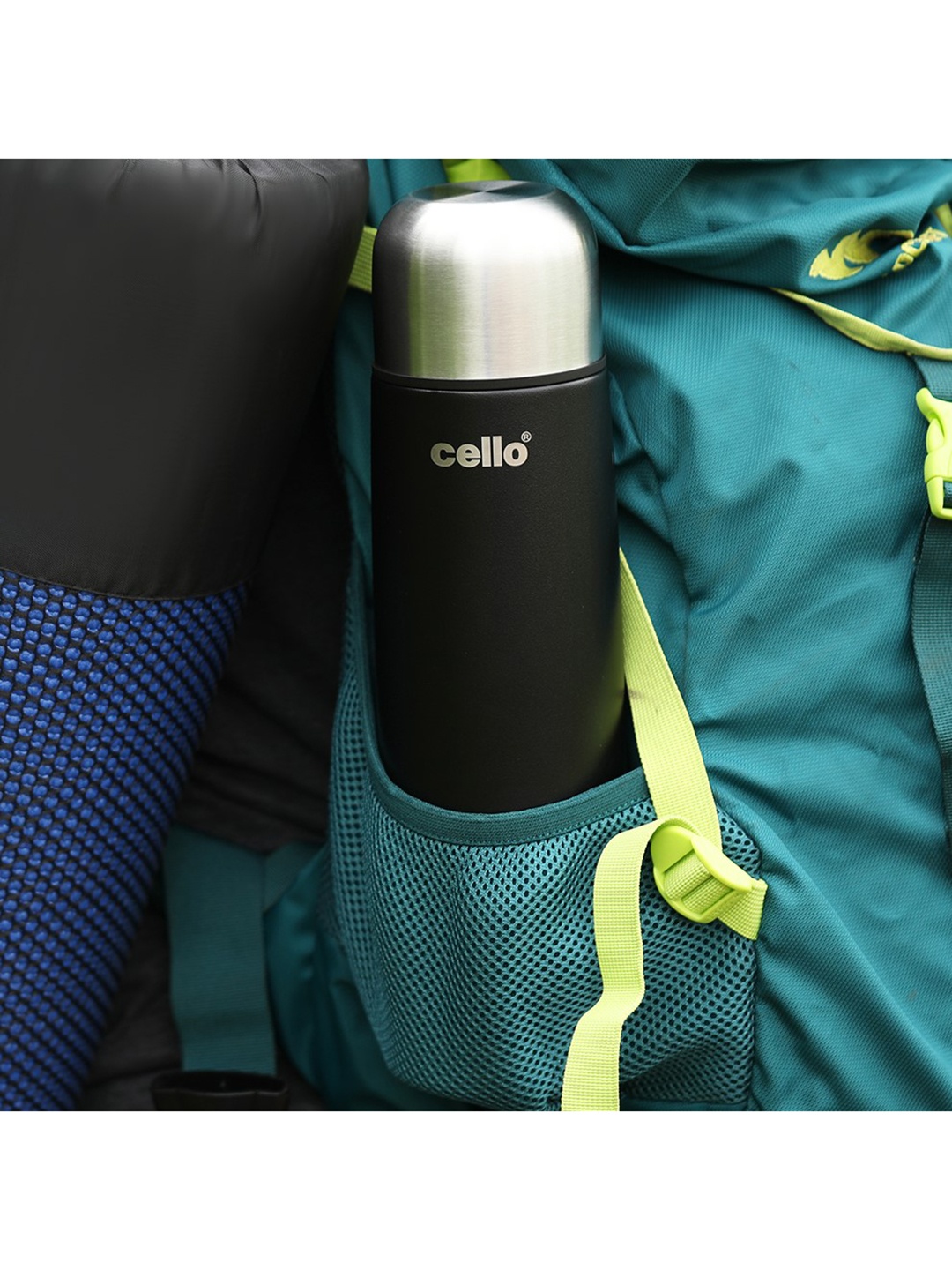 

Cello Duro Flip Black Vacuum Insulated Stainless Steel Flask with DTP Coating & Jacket-1L