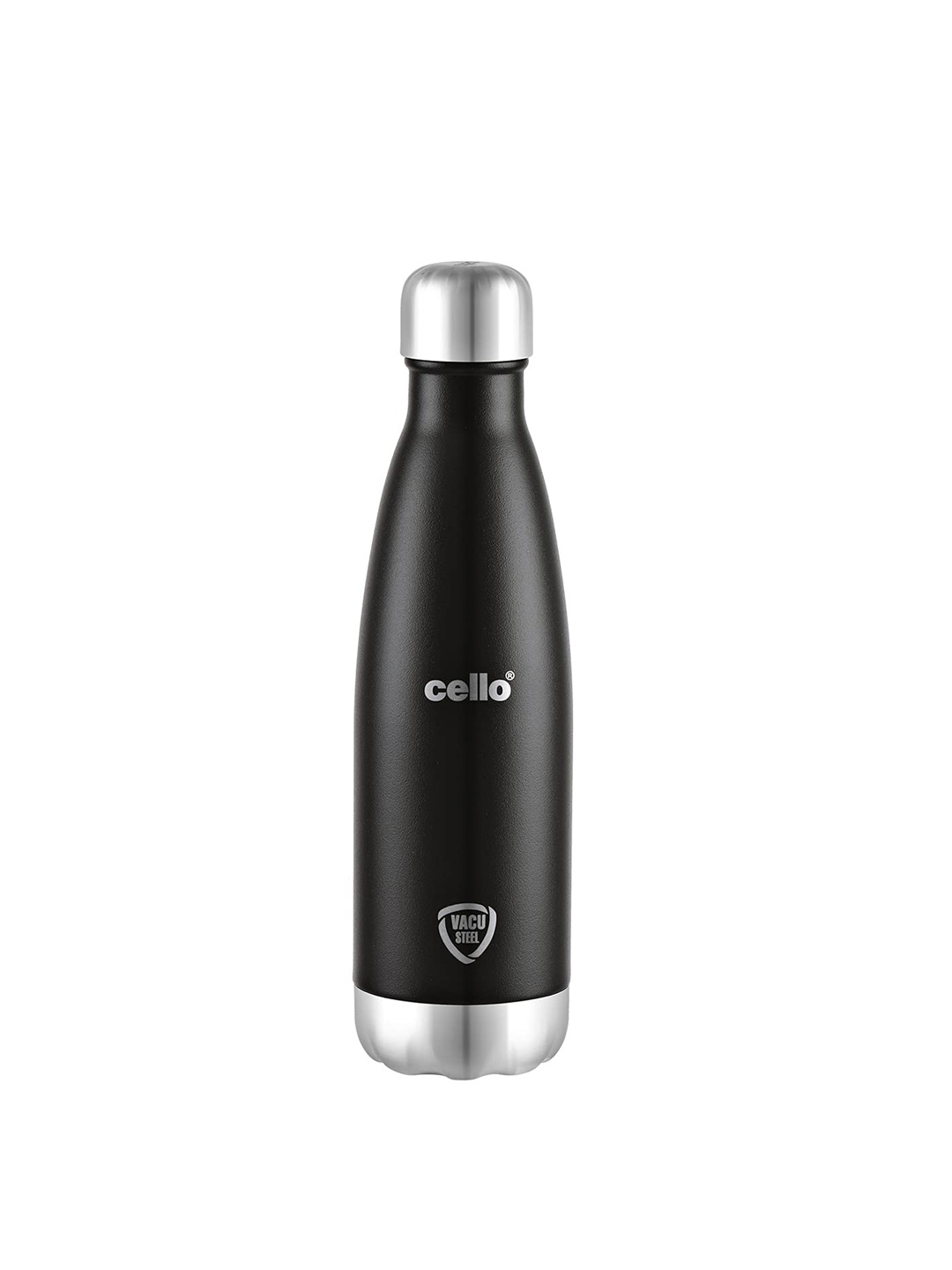 

Cello Black Solid Stainless Steel Water Bottle 500 ML