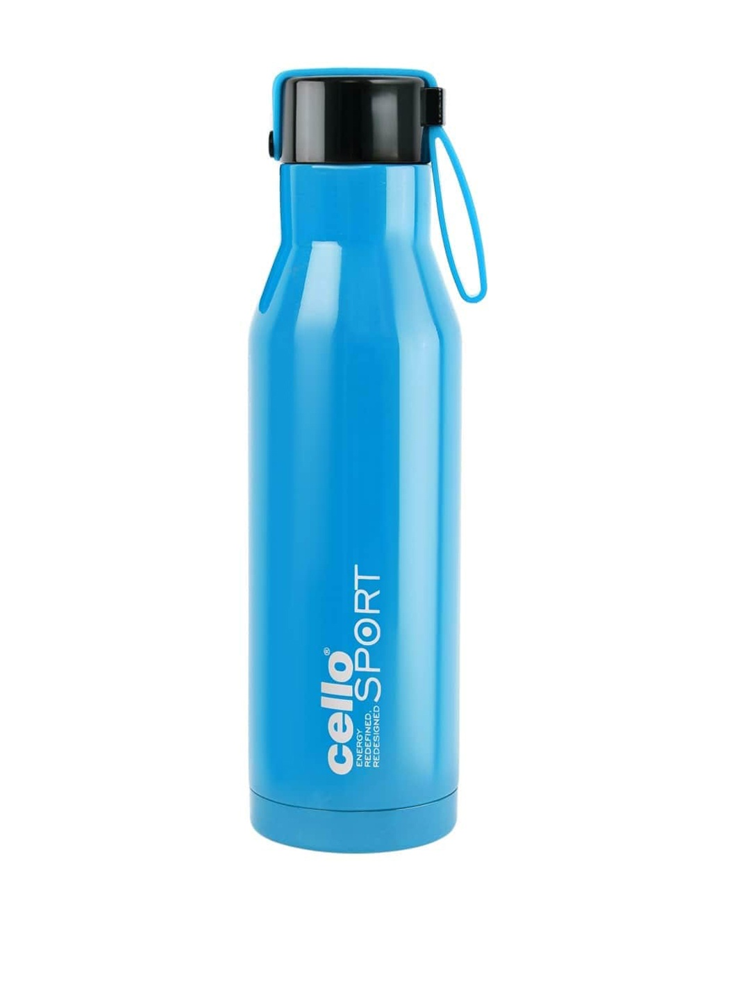 

Cello Blue Solid Stainless Steel Water Bottle- 1000 ml, Silver