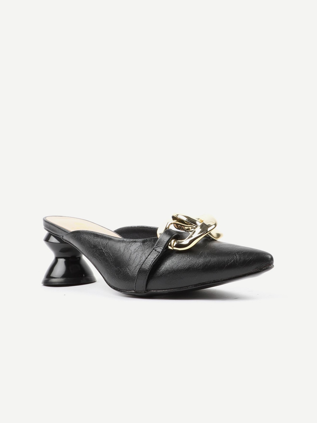 

Carlton London Black Kitten Mules with Bows