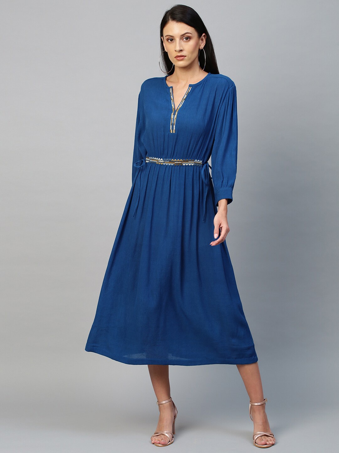 

Chemistry Blue Denim A-Line Midi Dress