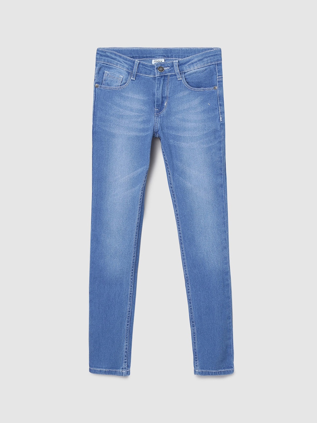 

max Girls Blue Heavy Fade Jeans