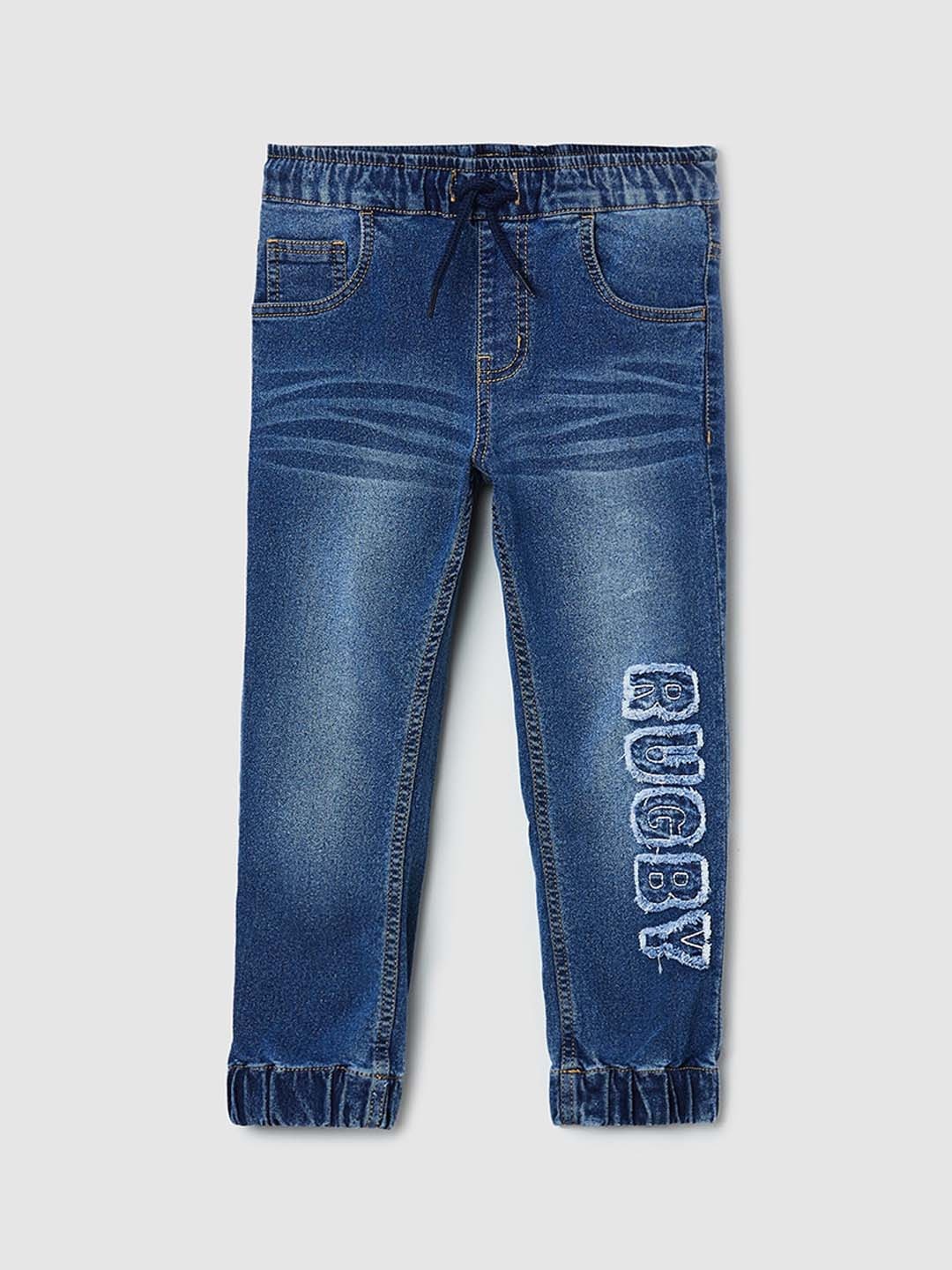 

max Boys Blue Heavy Fade Jeans