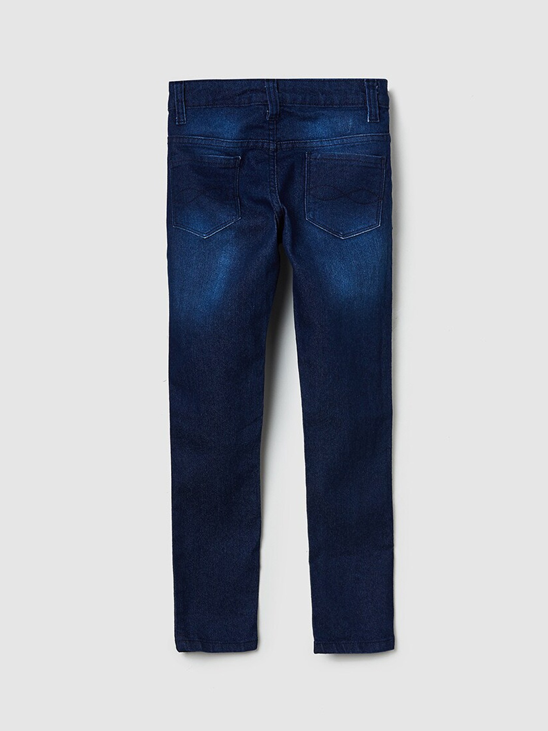 

max Girls Blue Low Distress Light Fade Jeans