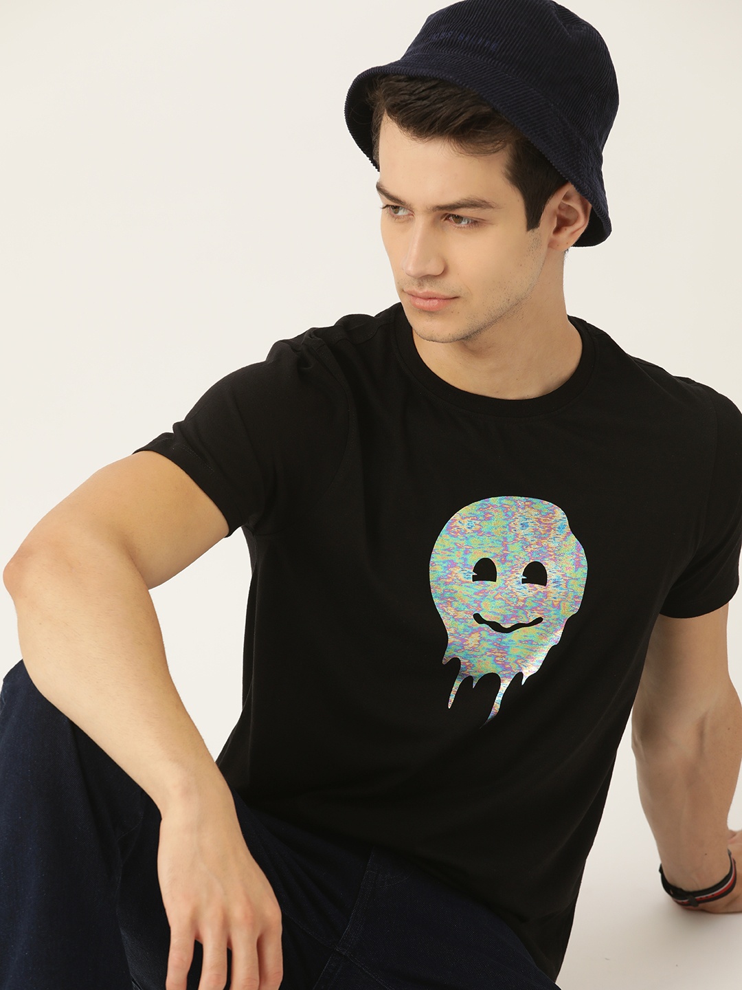 

Kook N Keech Men Black Printed Cotton T-shirt