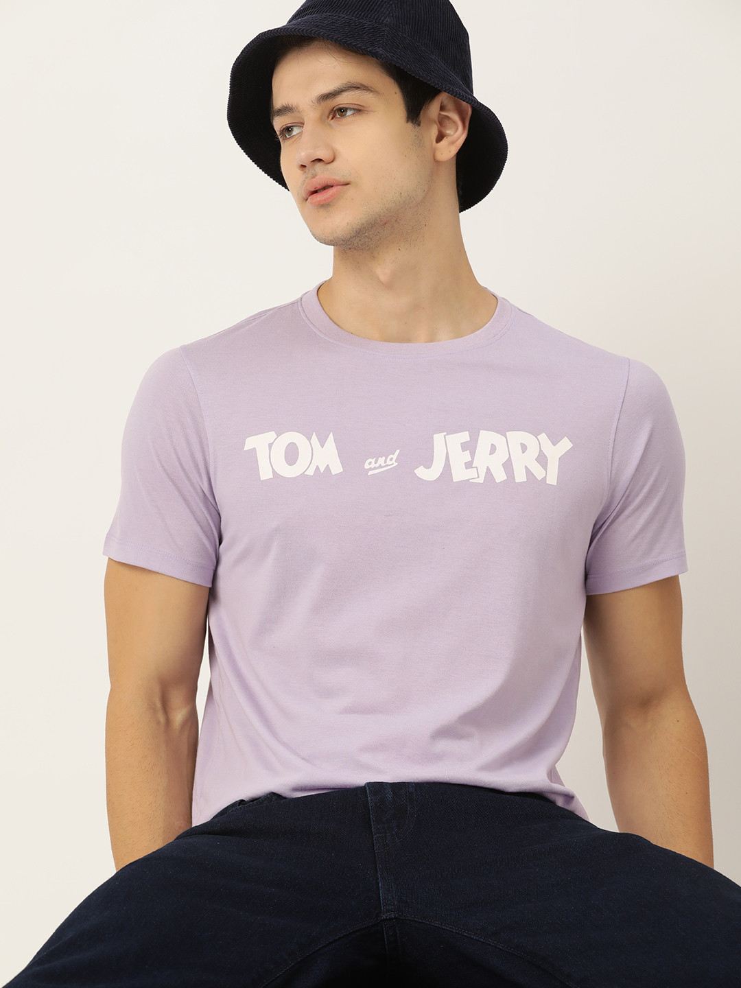 

Kook N Keech Men Lavender Typography Printed T-shirt