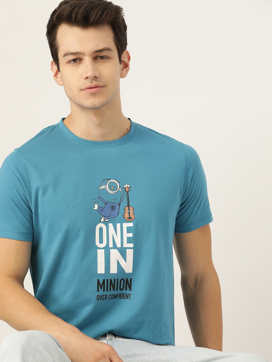 

Kook N Keech Men Blue Printed T-shirt