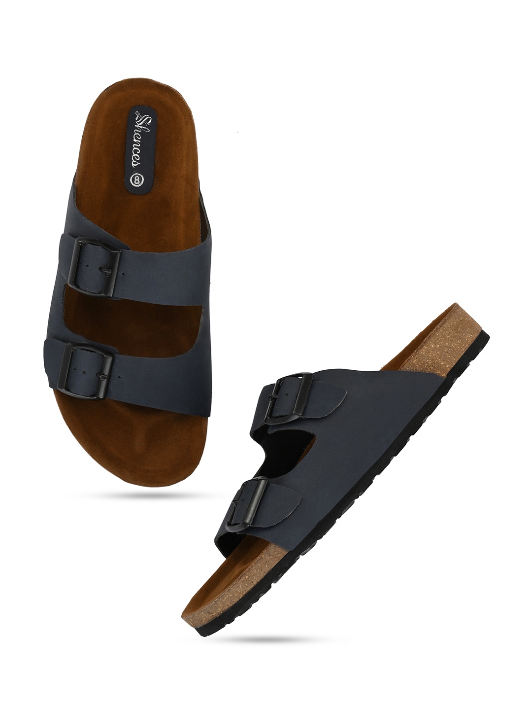

SHENCES Men Blue Ethnic Comfort Sandals