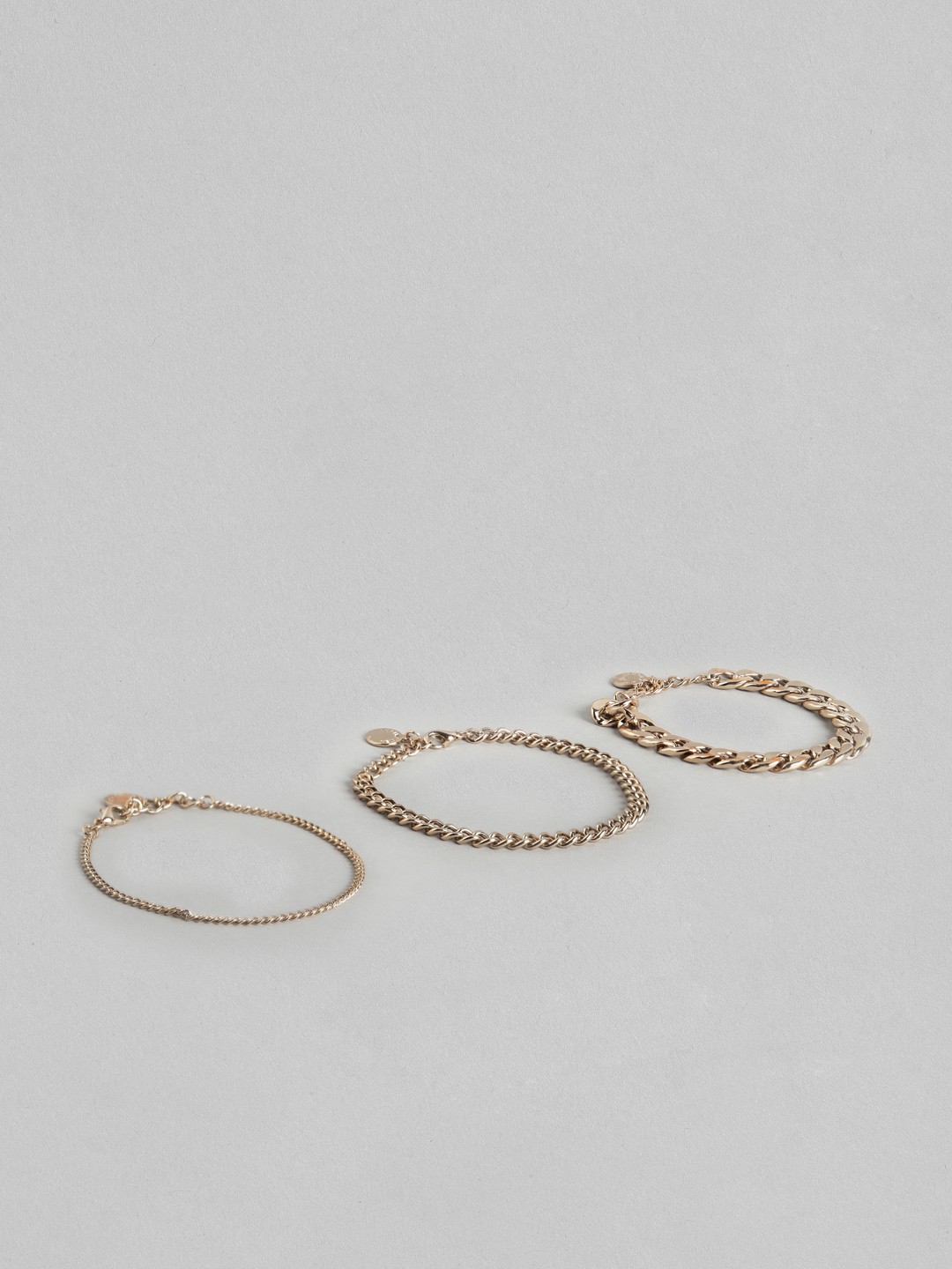 

Forever New Women Set of 3 Gold-Plated Link Bracelet