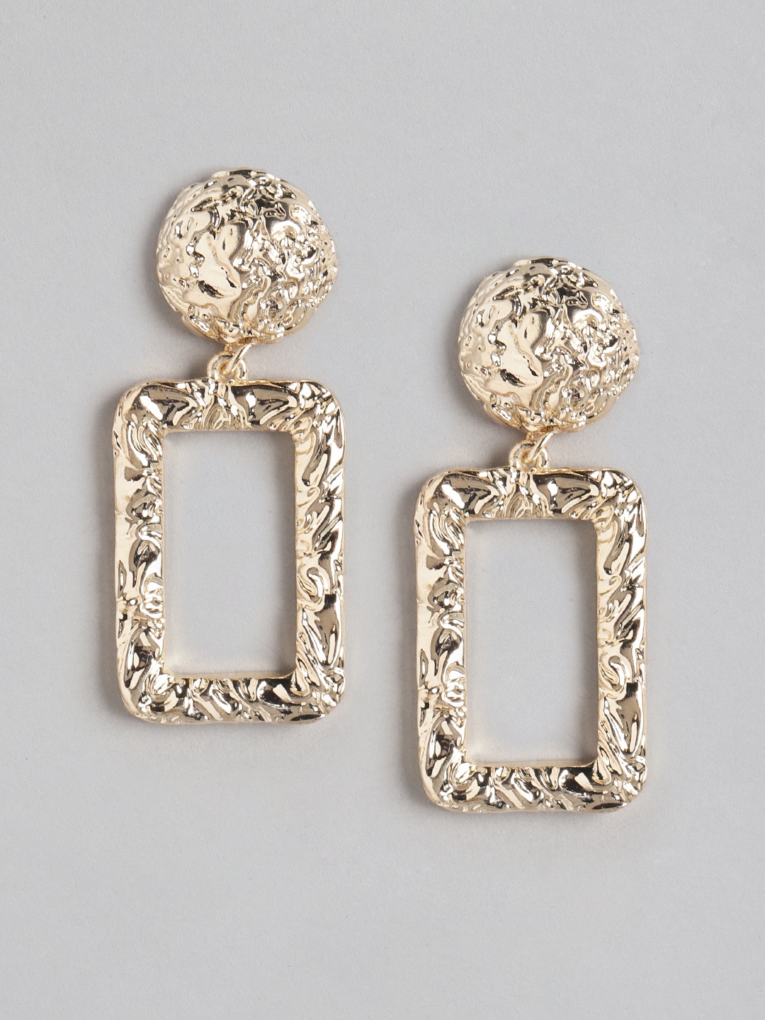 

Forever New Gold-Toned Geometric Drop Earrings