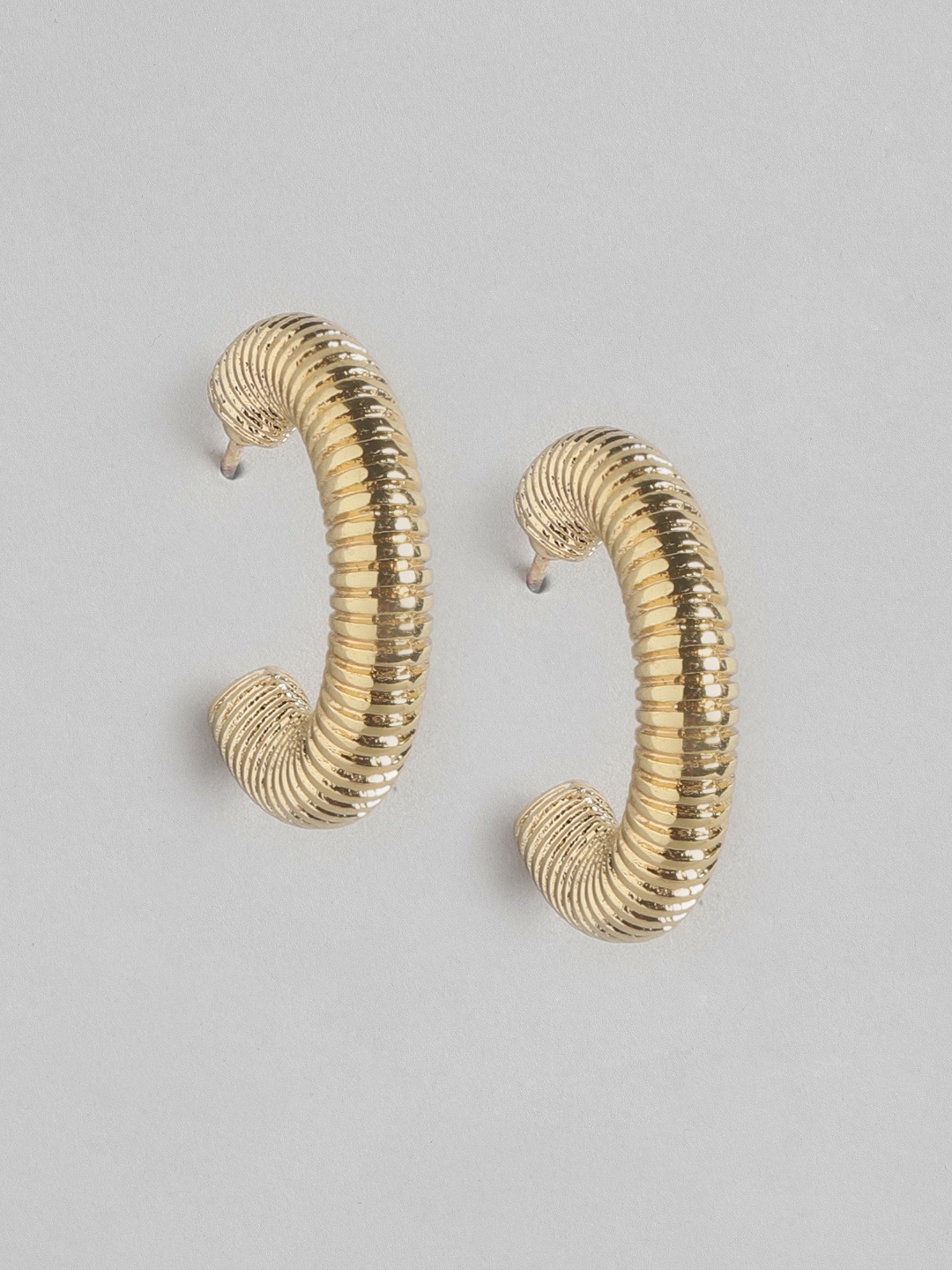 

Forever New Gold-Plated Circular Half Hoop Earrings