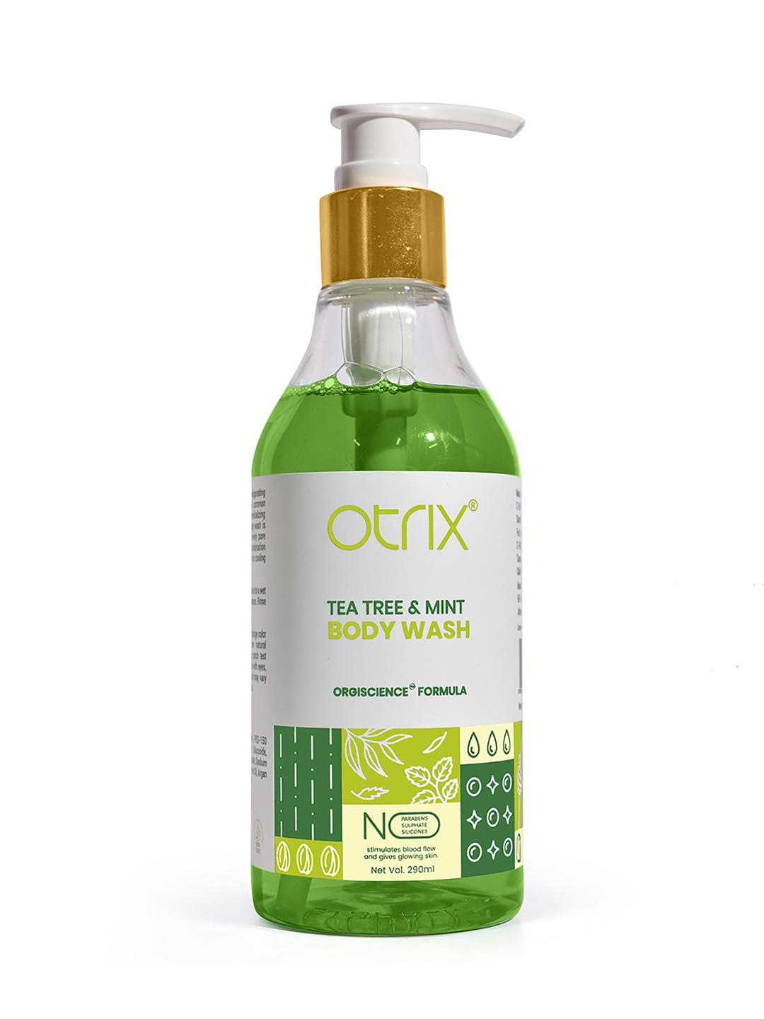 

Otrix Tea Tree & Mint Body Wash for Skin Purification - 300ml, Green