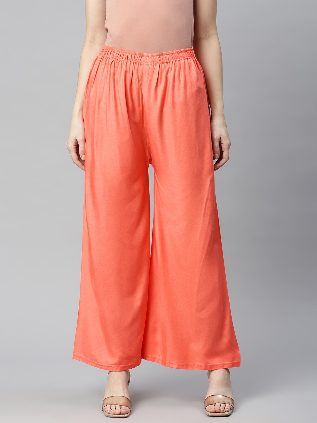 

Rang Gali Women Peach-Coloured Ethnic Palazzos