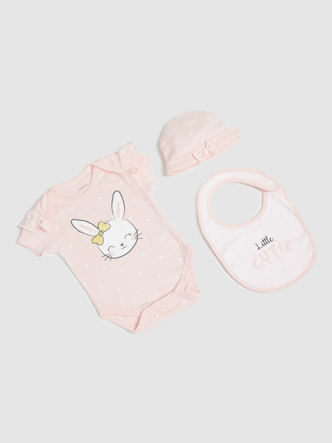 

max Infant Girls 3-Pieces Baby Apparel Gift, Pink