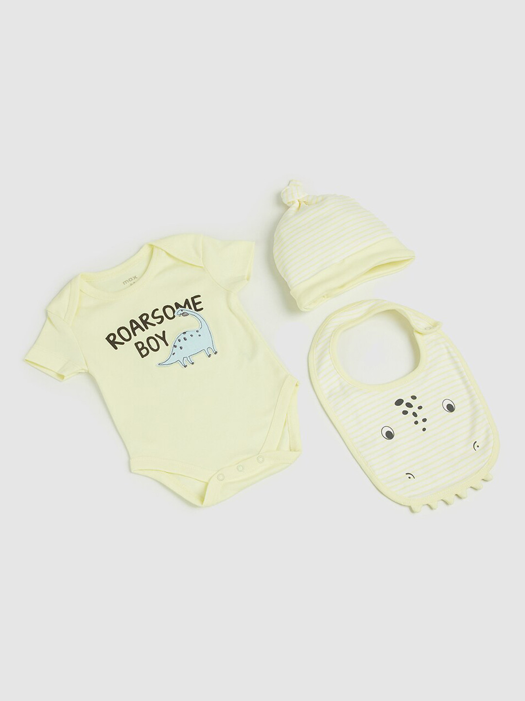 

max Infant Boys 3-Pieces Baby Apparel Gift, Yellow