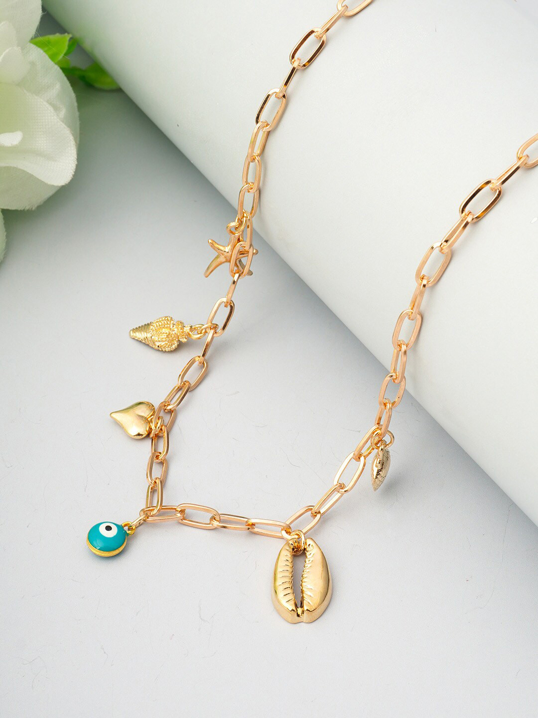 

Ferosh Gold-Toned & Blue Necklace