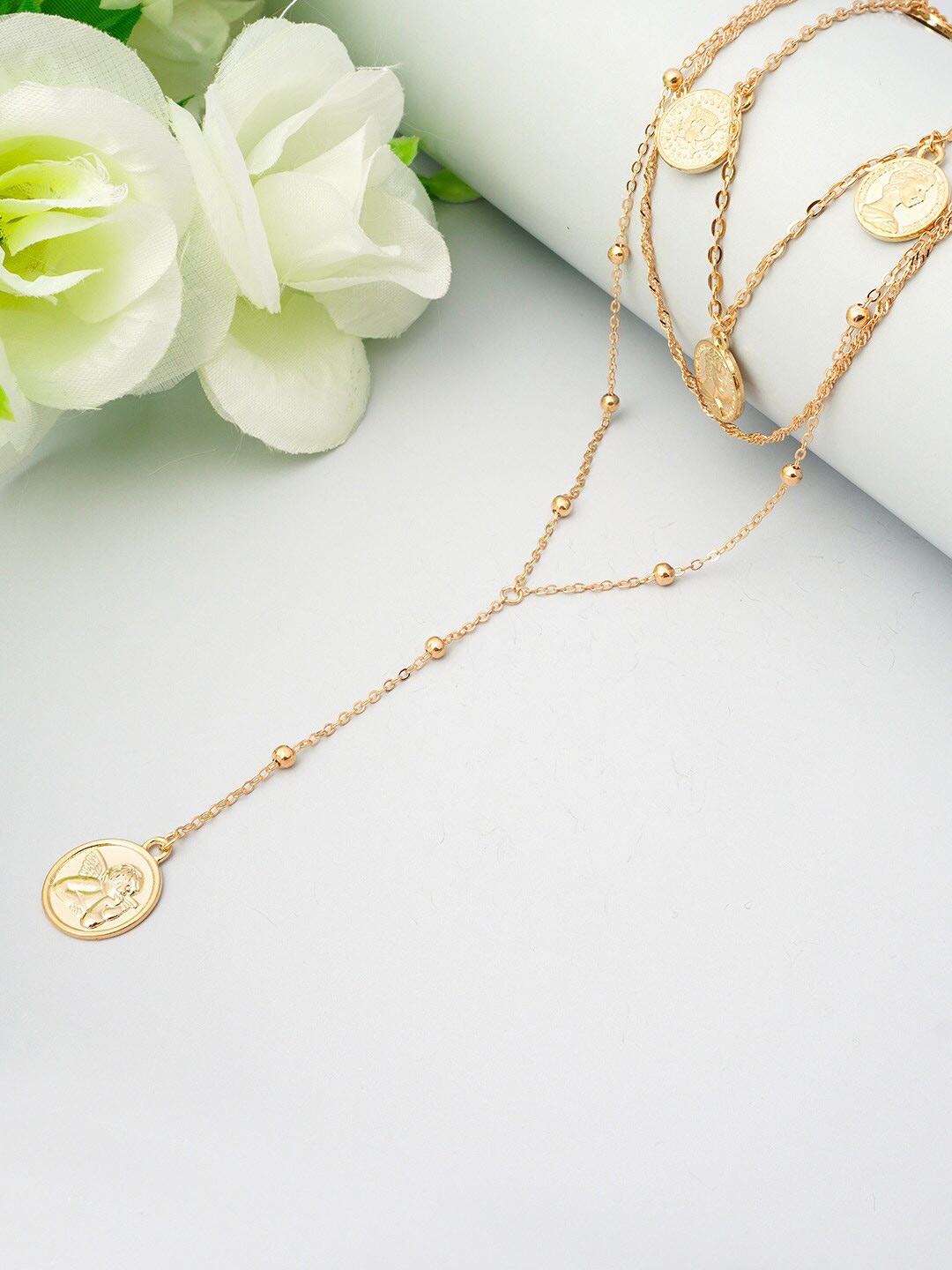 

Ferosh Women Gold-Toned Layered Necklace Chain
