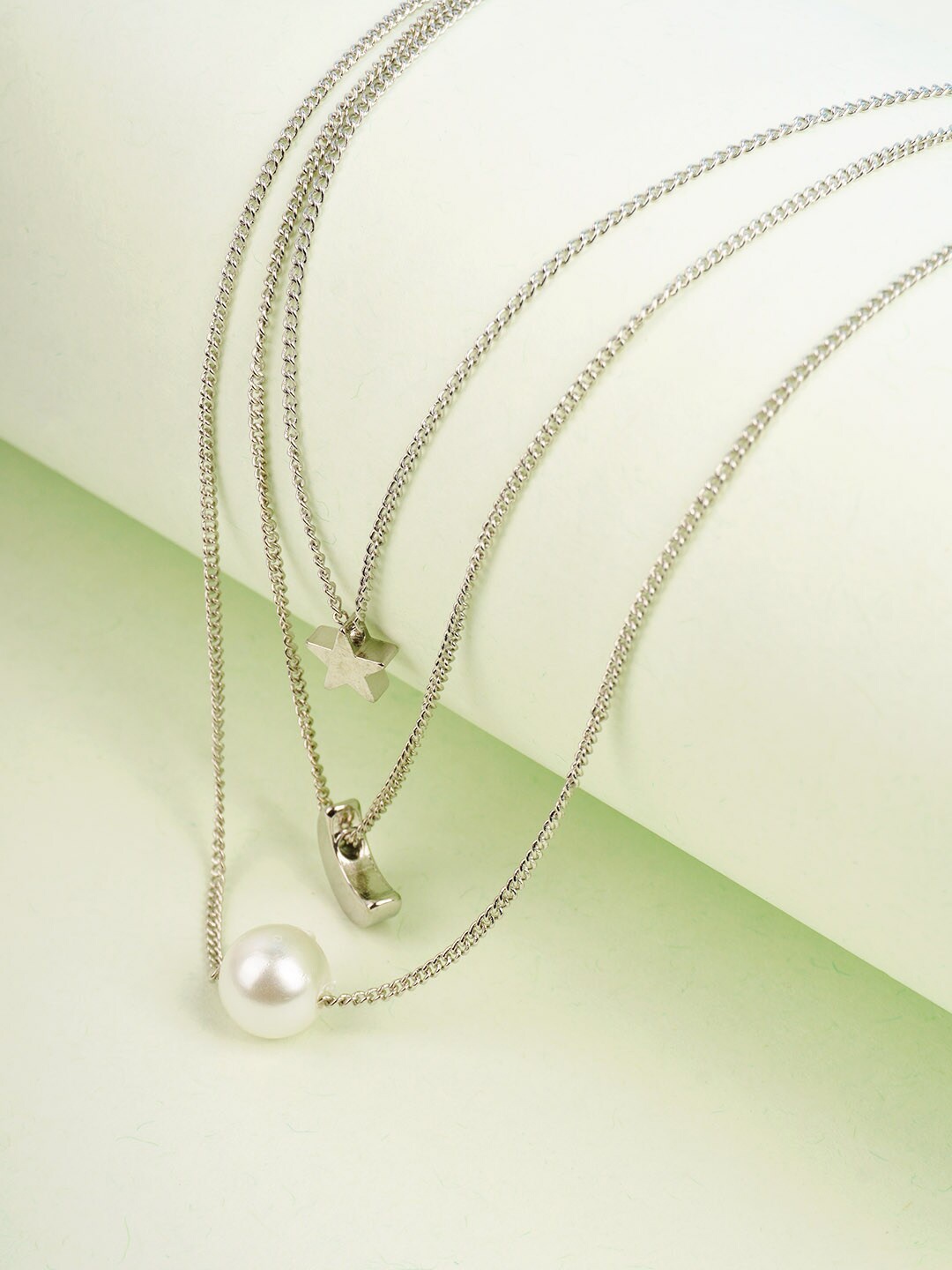 

Ferosh Silver-Toned Layered Necklace