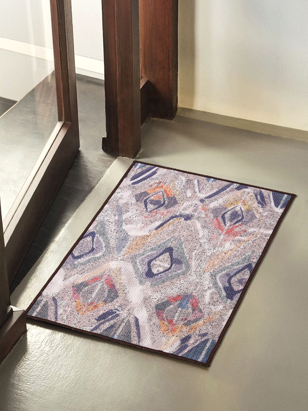 

Soumya Blue Printed Anti-Skid Doormats