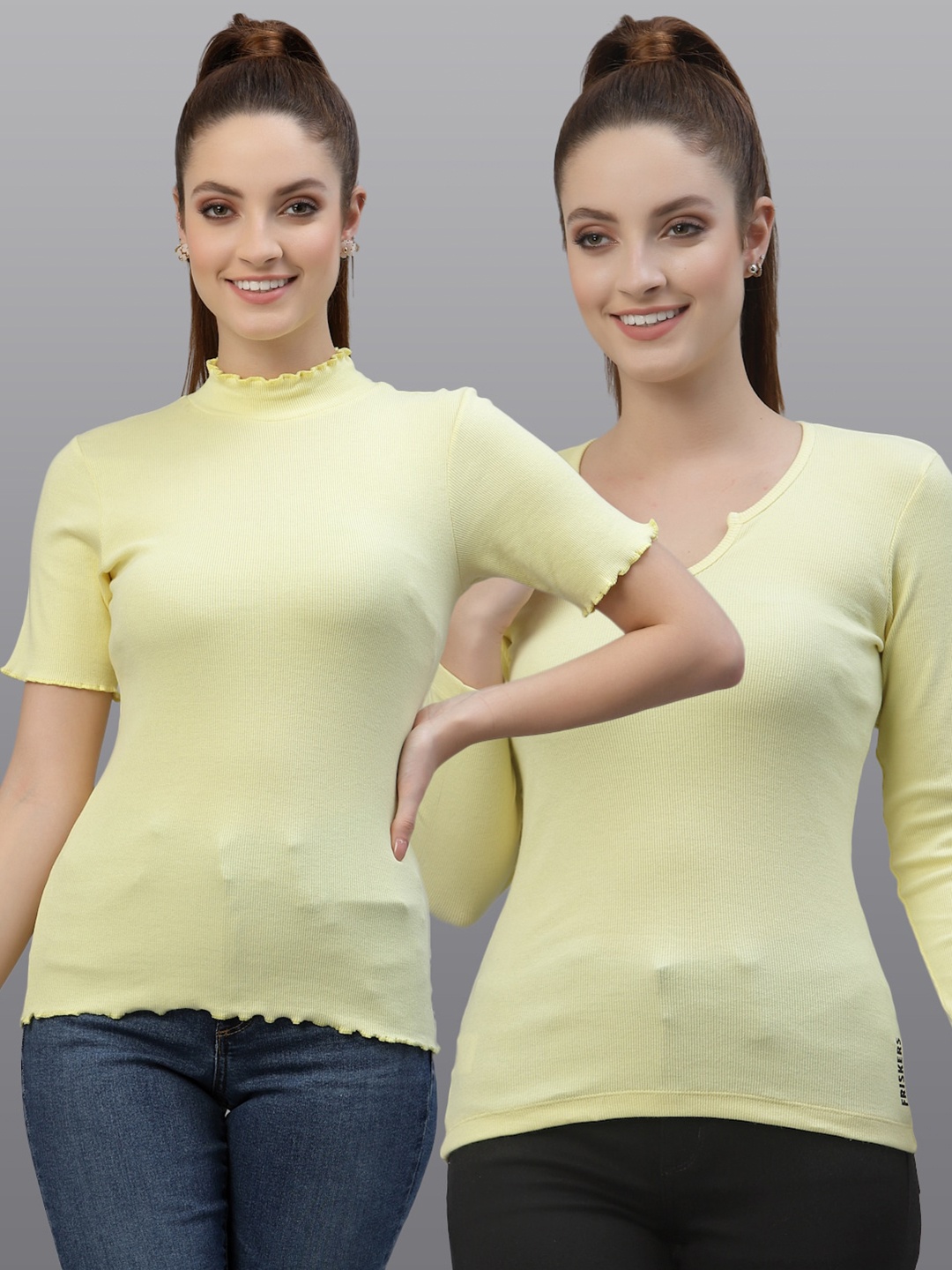 

Friskers Pack Of 2 Yellow Top