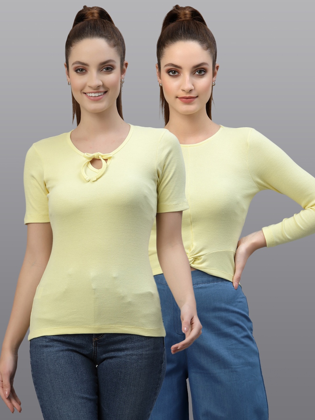 

Friskers Pack Of 2 Yellow Twisted Top