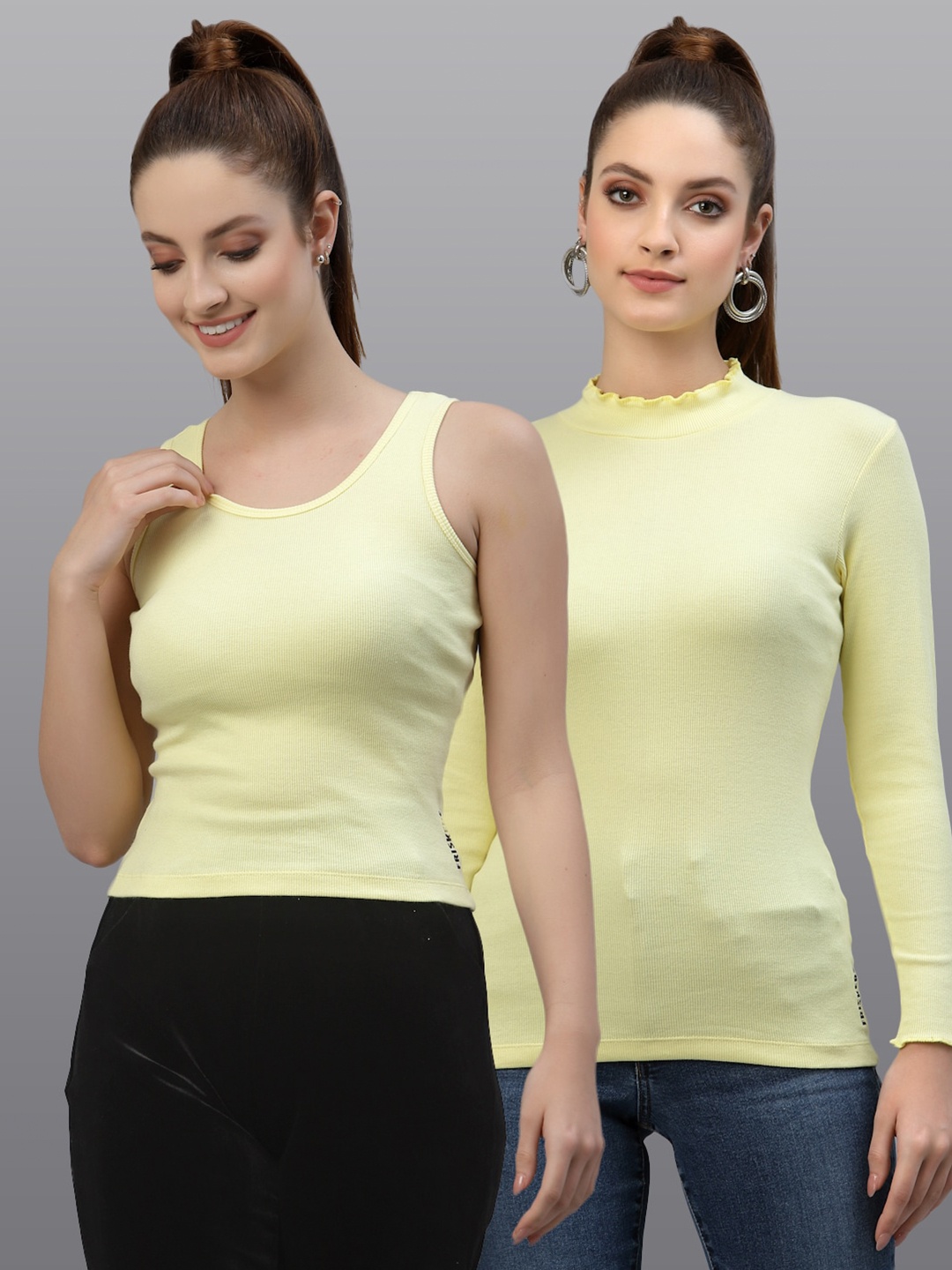 

Friskers Pack Of 2 Yellow Tank Top