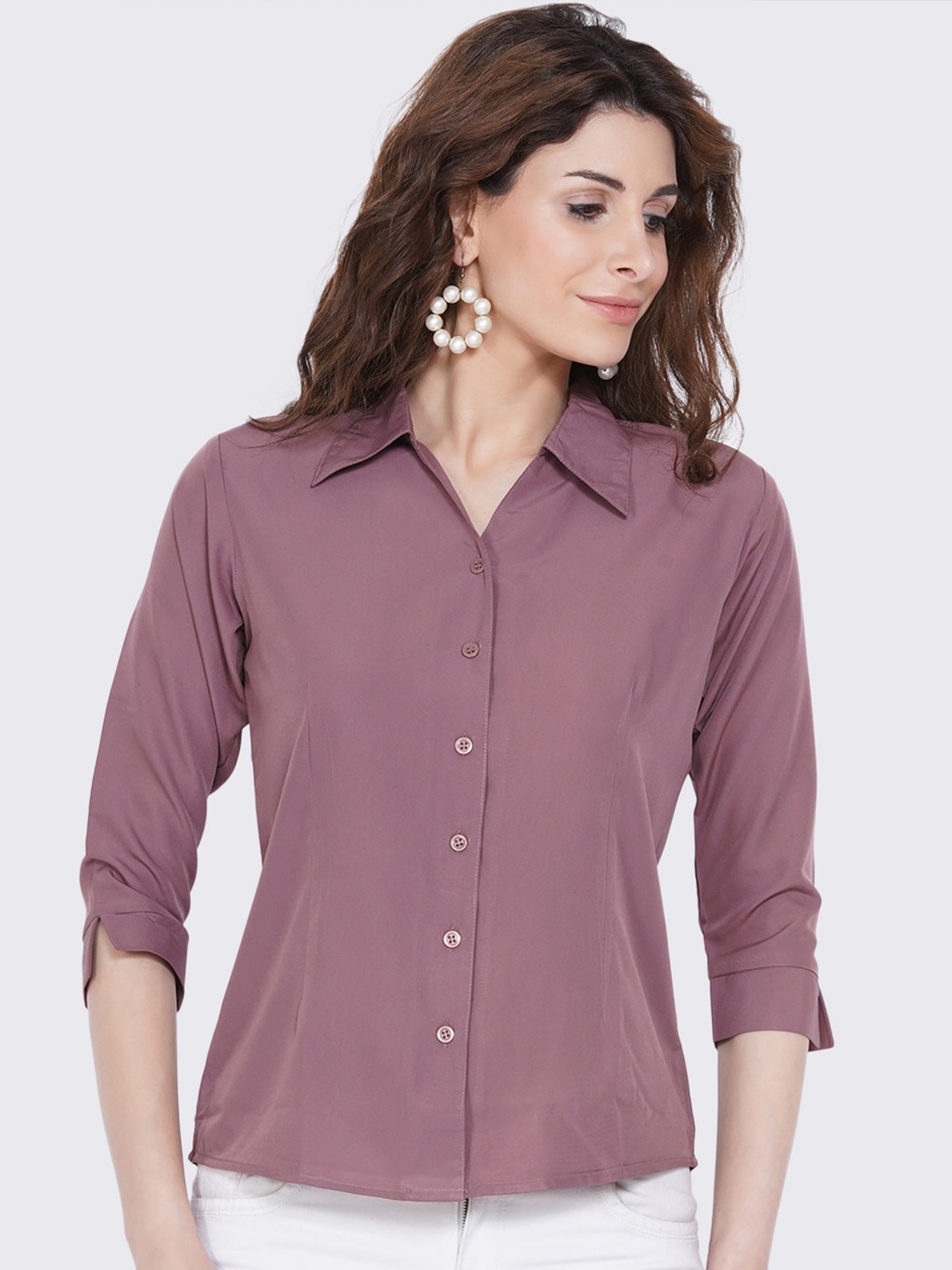 

Akshatani Women Lavender Casual Shirt