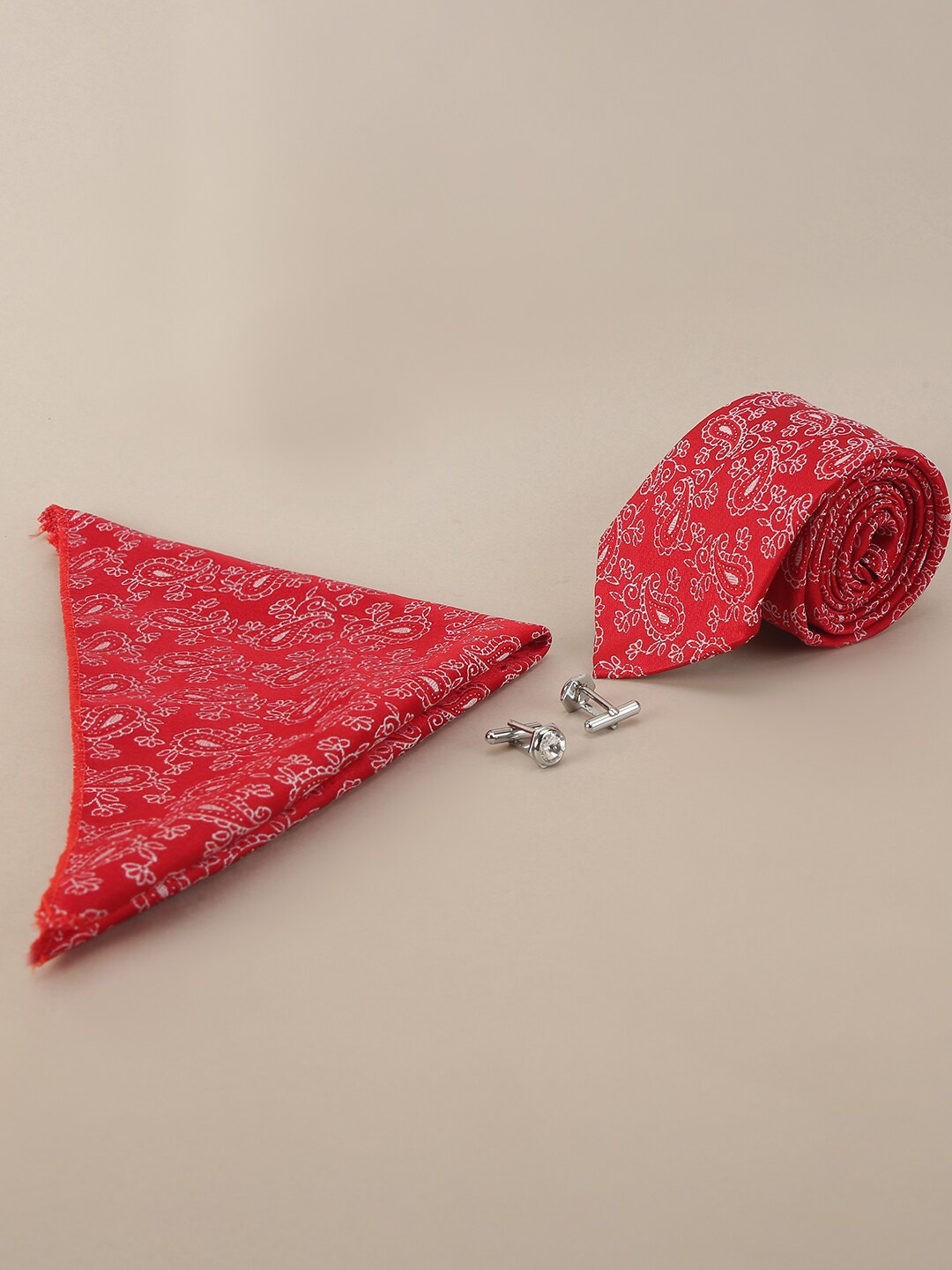 

ELLIS Men Red Printed Accessory Gift Set