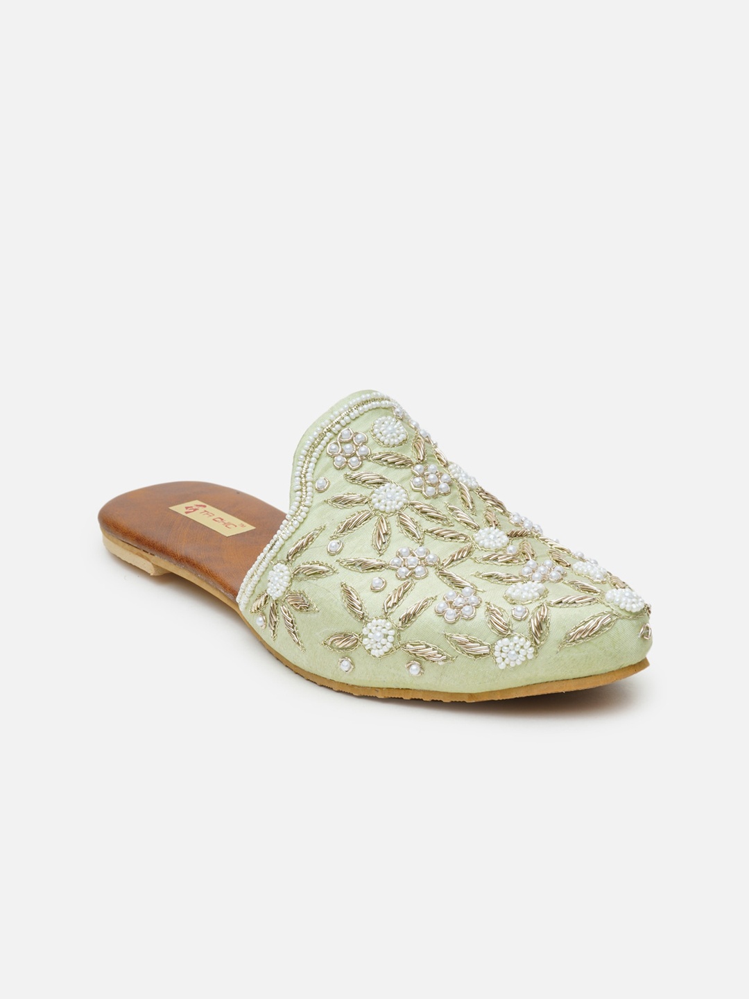 

Ta Chic Women Sea Green Ethnic Mules Flats