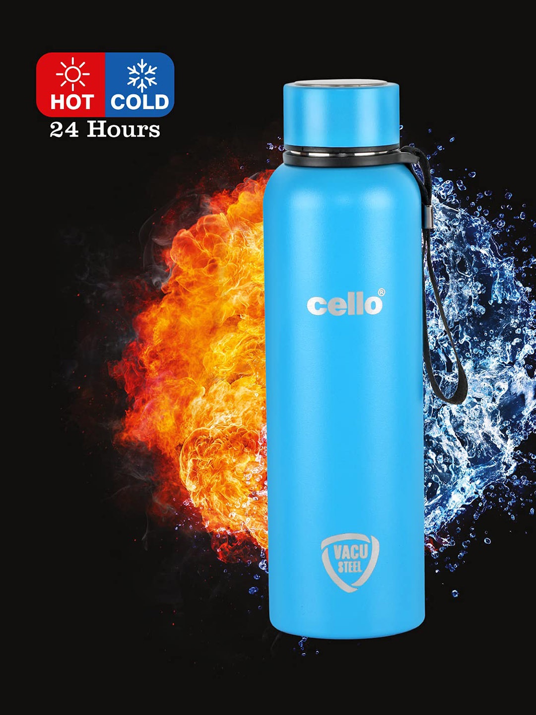 

Cello Blue Stainless steel water bottle 900ML