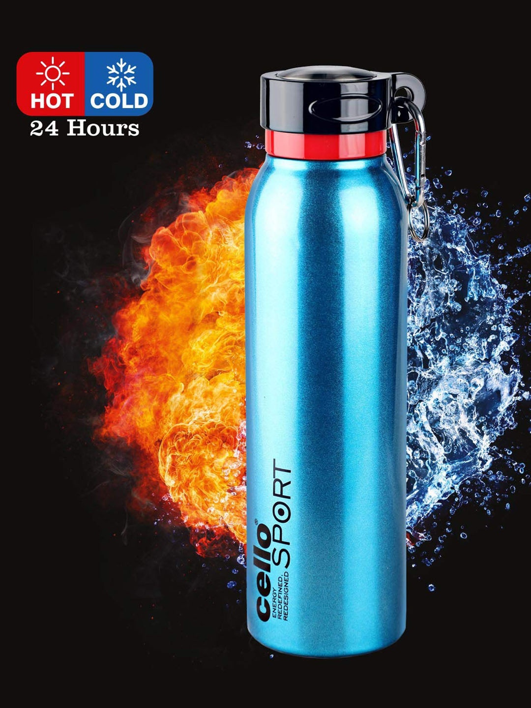 

Cello Beatle Blue Stainless Steel Sports Water Bottle-700ml