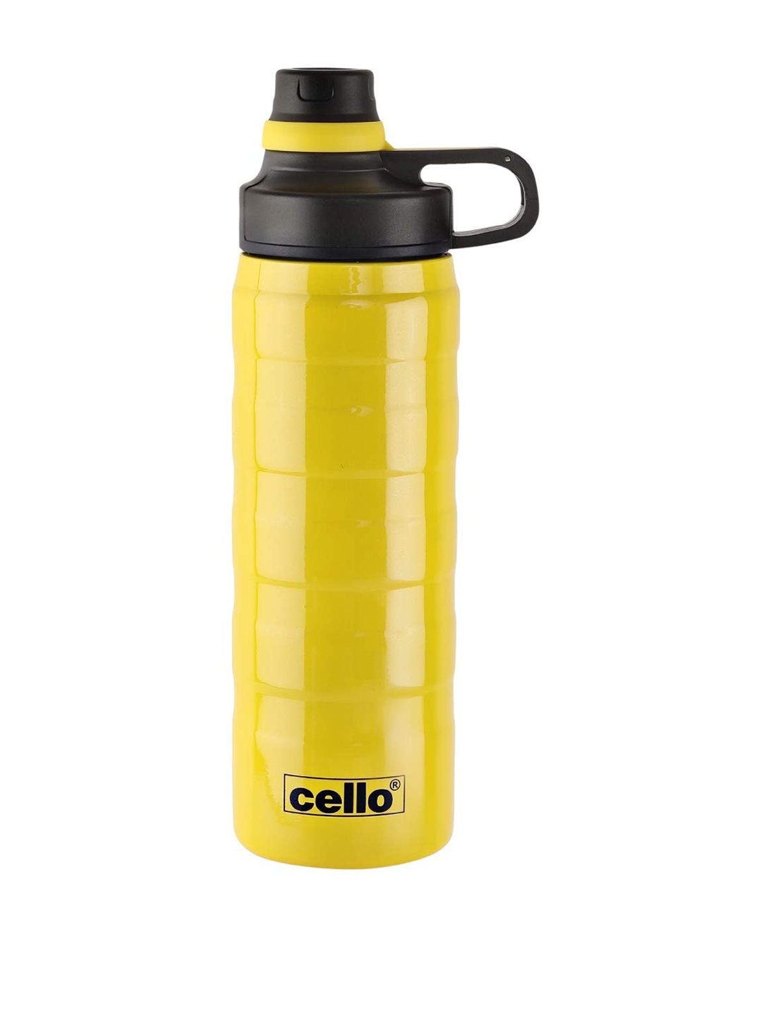 

Cello Yellow & Black Solid Stainless Steel Water Bottle 600 ml