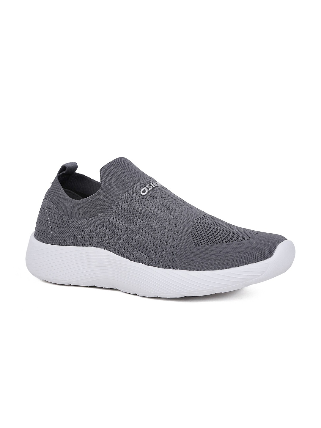 

ASIAN Men Grey Mesh Walking Non-Marking Slip-On Shoes