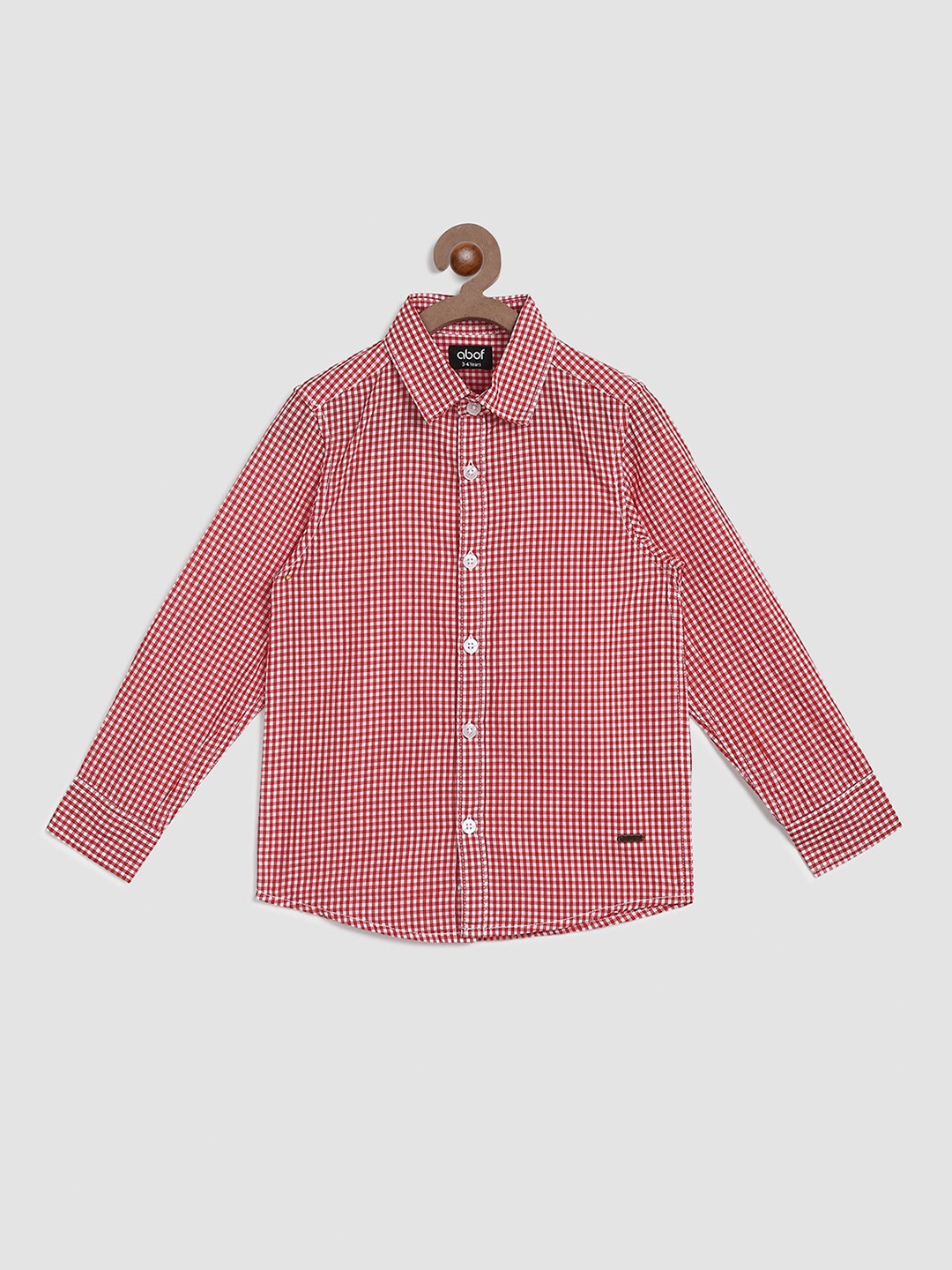 

abof Boys Red Checked Casual Shirt