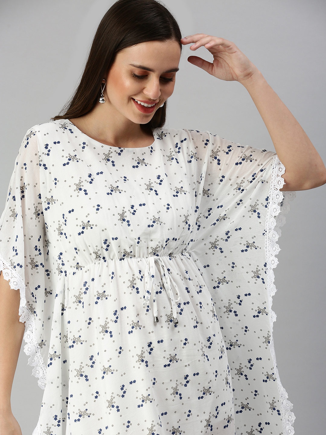 

SHOWOFF White Floral A-Line Dress