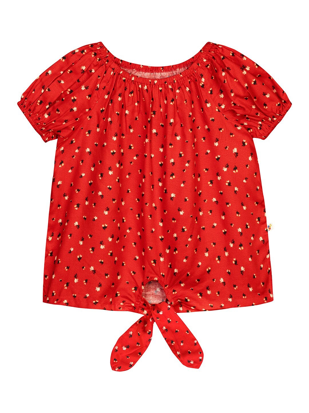 

Budding Bees Red Print Top