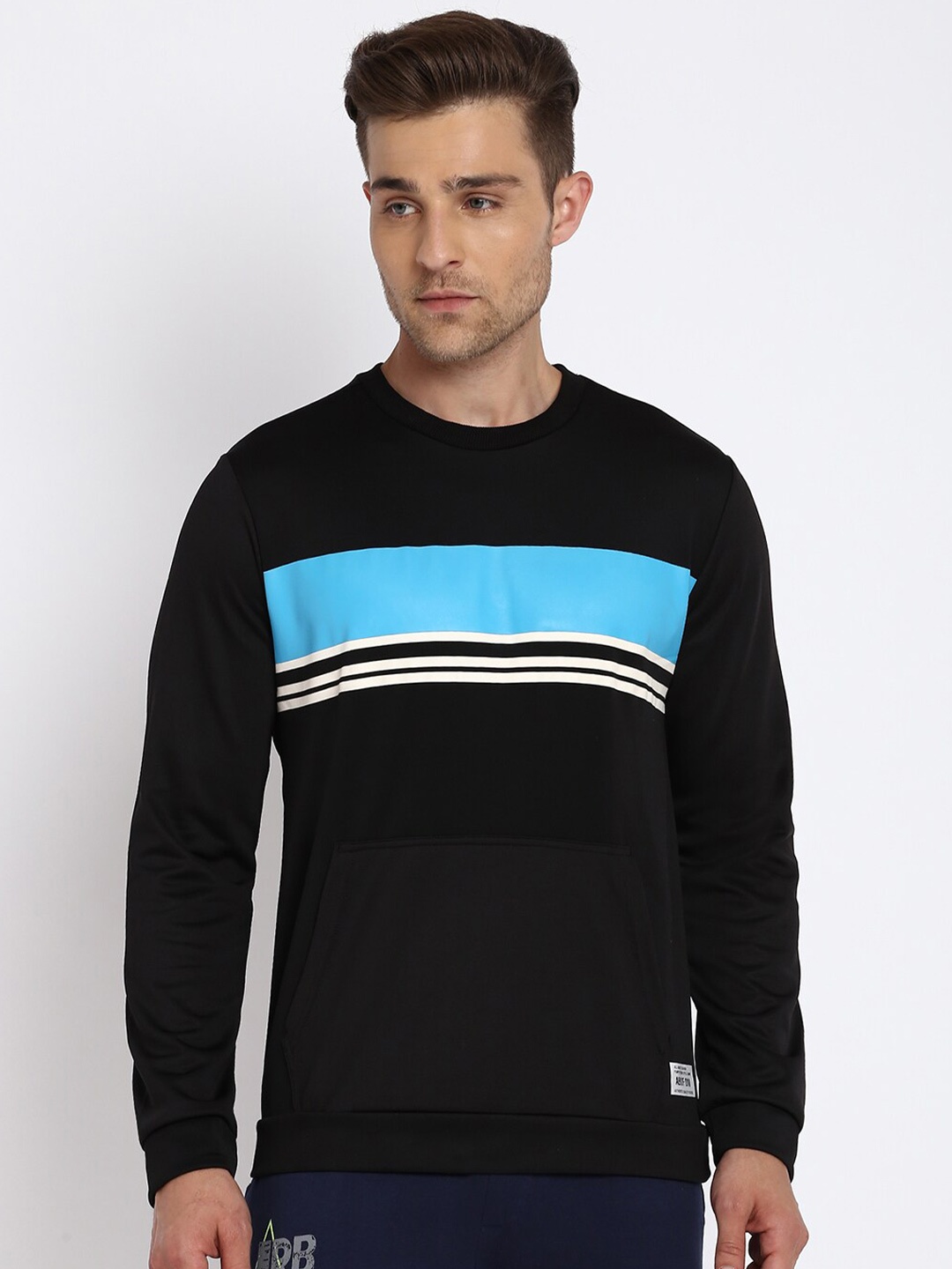 

abof Men Black Printed Sweatshirt