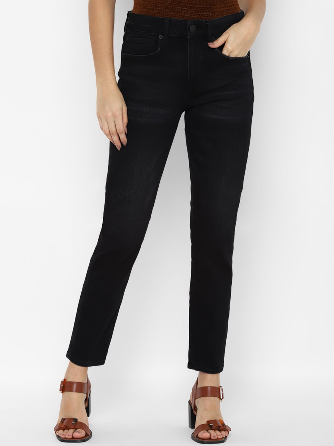 

AMERICAN EAGLE OUTFITTERS Women Black Slim Fit Jeans