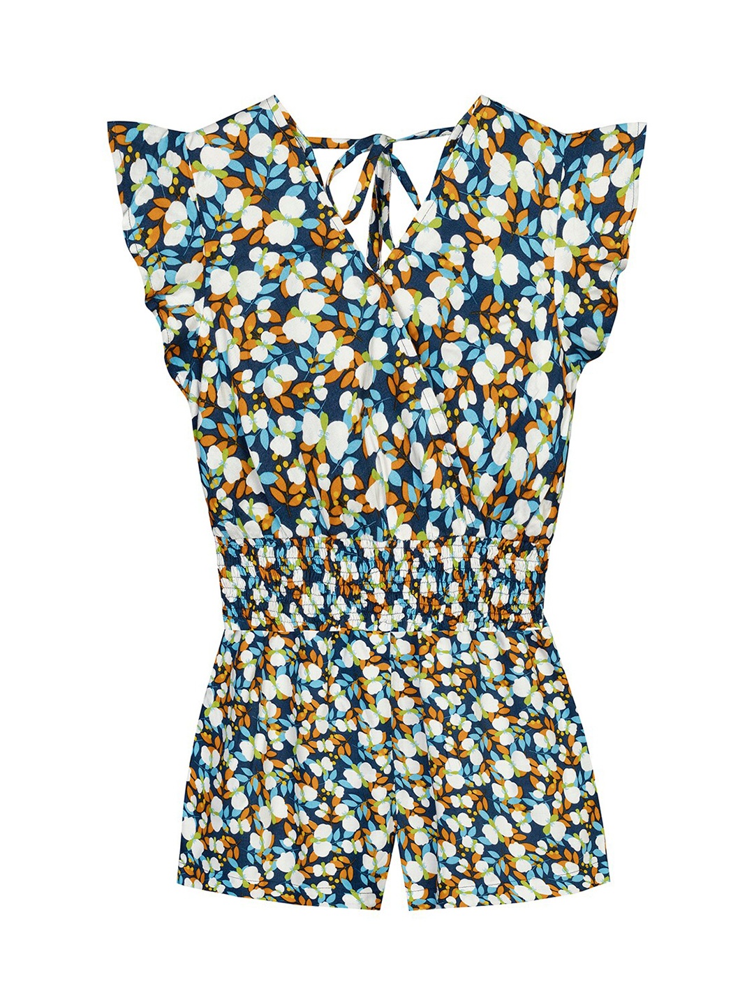 

Budding Bees Girls Blue Printed Top with Shorts