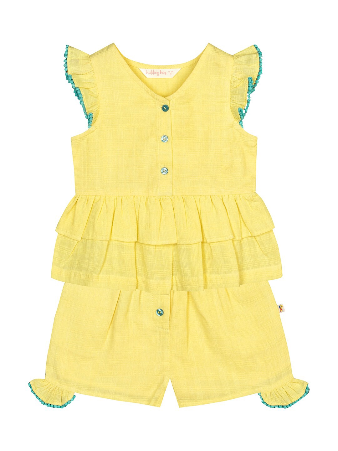 

Budding Bees Infant Girls Yellow Top with Shorts