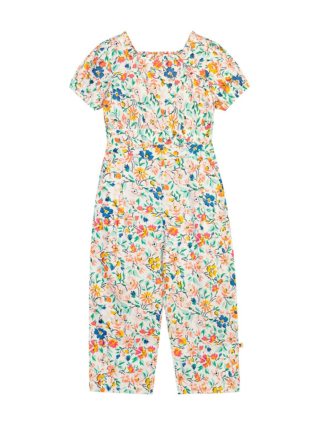 

Budding Bees Girls Multicoloured Floral Printed Top with Trousers, Multi