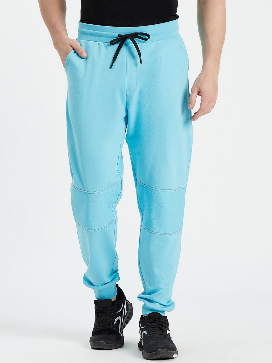 

EDRIO Men Blue Solid Cotton Joggers