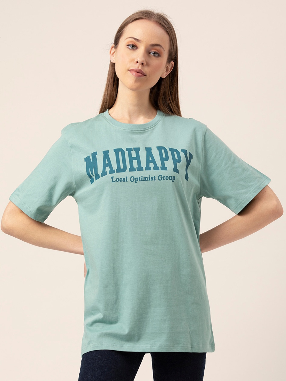 

Lounge Dreams Printed Lounge T-shirt, Sea green
