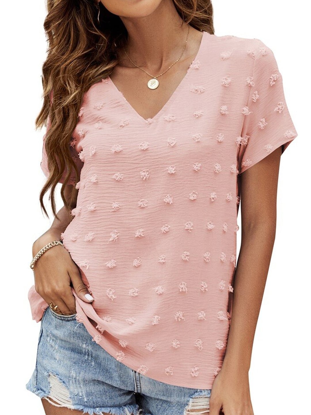 

StyleCast Pink Self Design Top