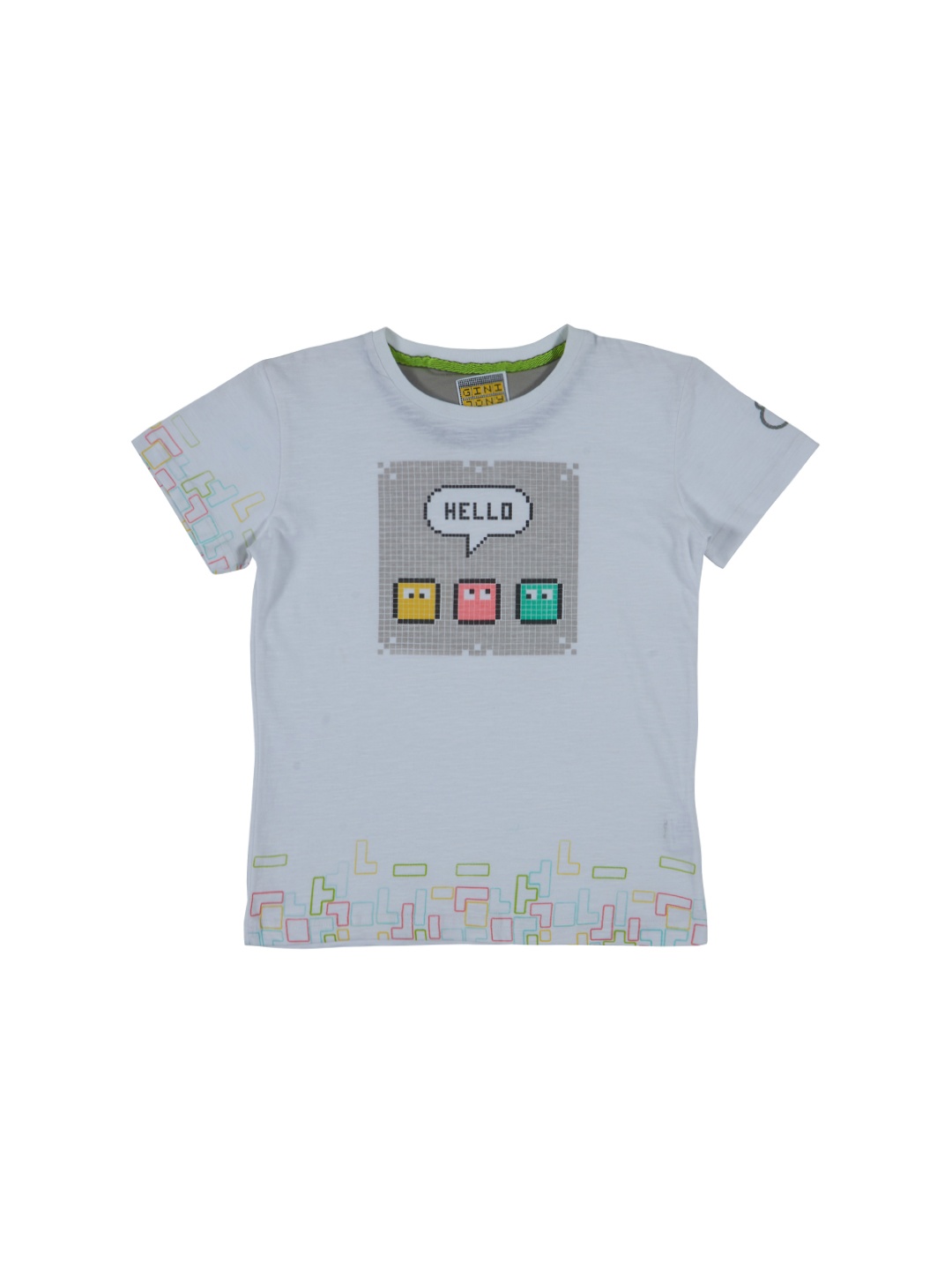 

Gini and Jony Boys Grey Printed T-shirt