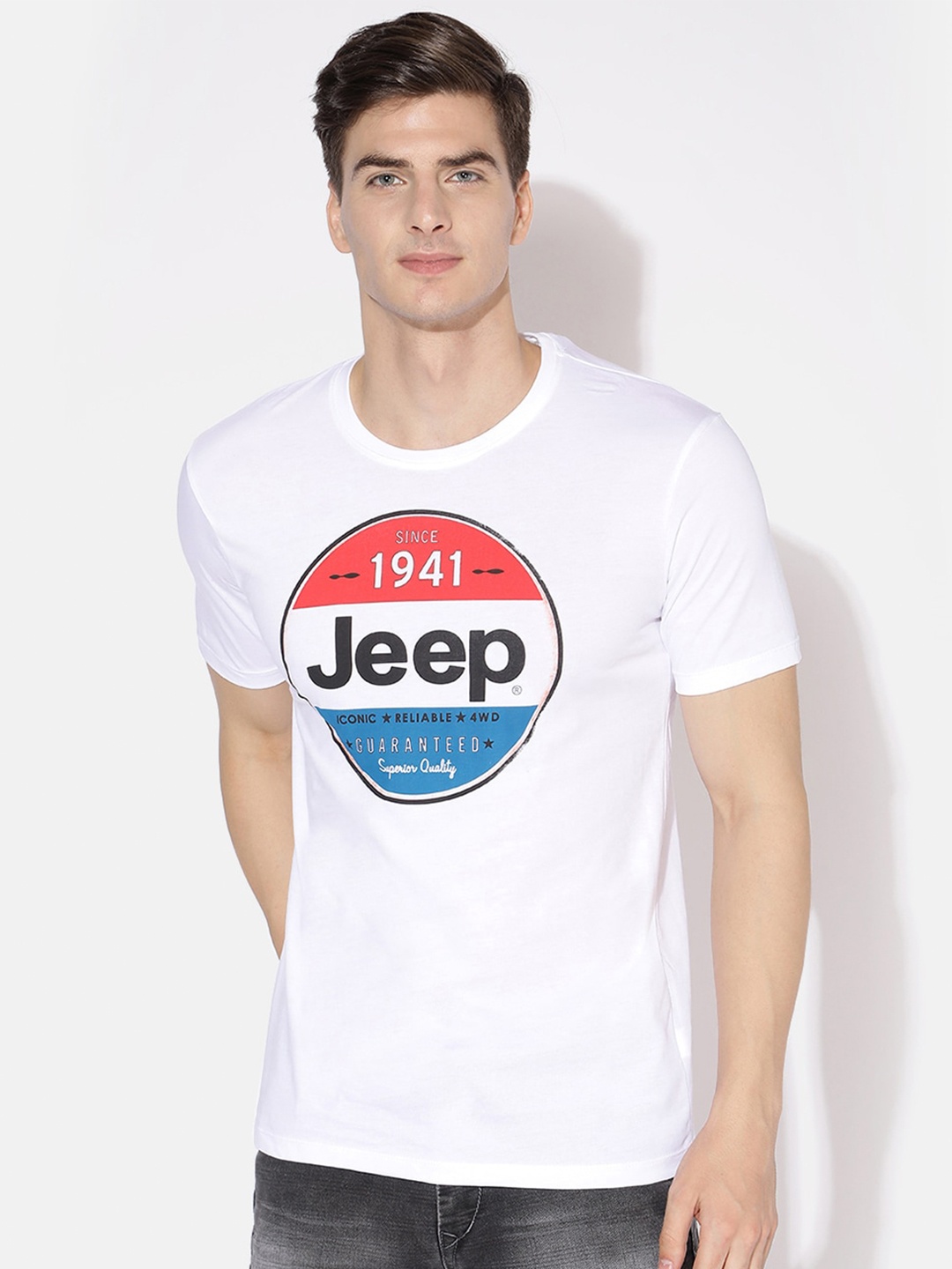 

V2 Value & Variety Men White Sports Printed T-shirt