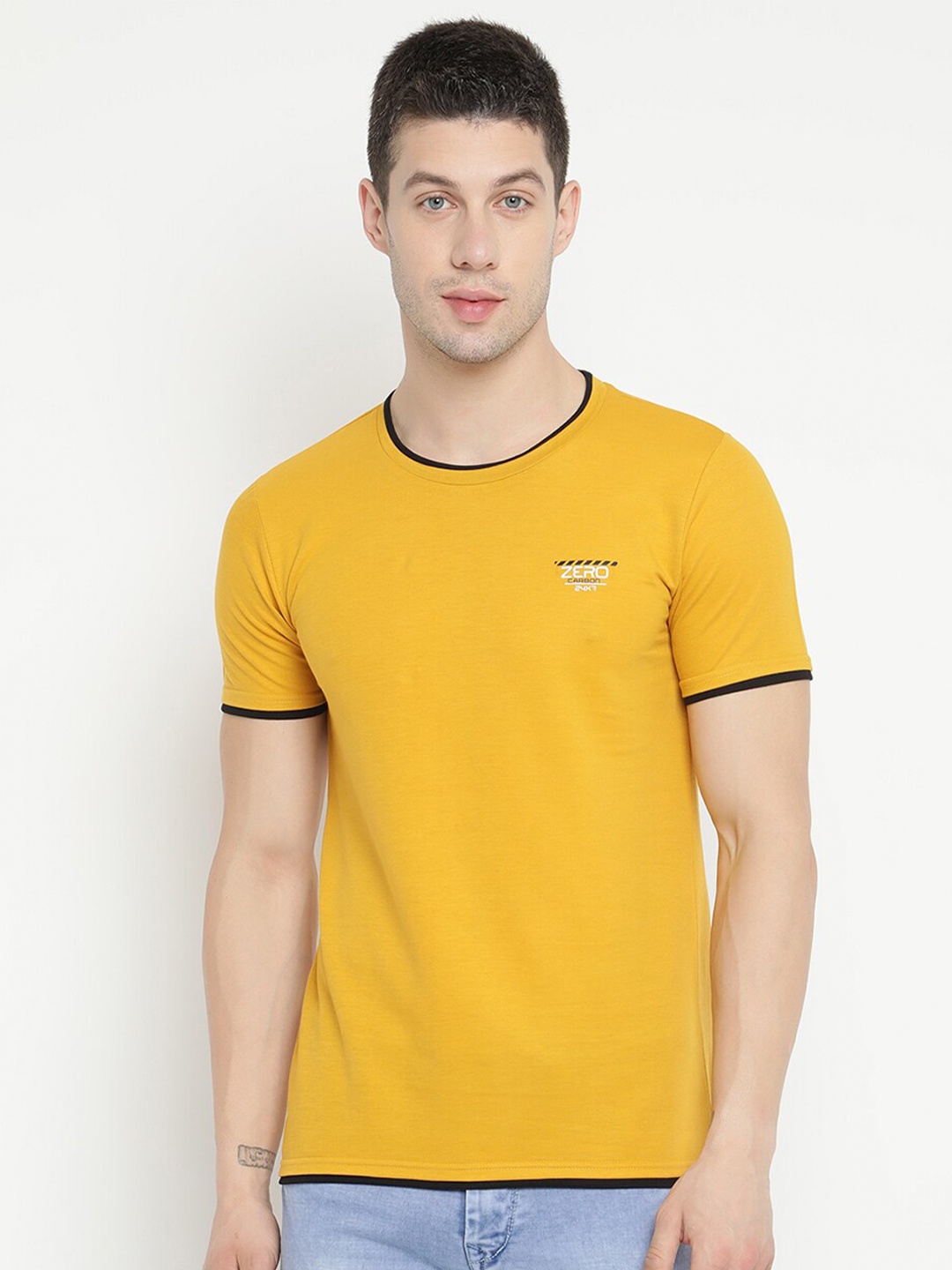 

V2 Value & Variety Men Mustard Yellow T-shirt