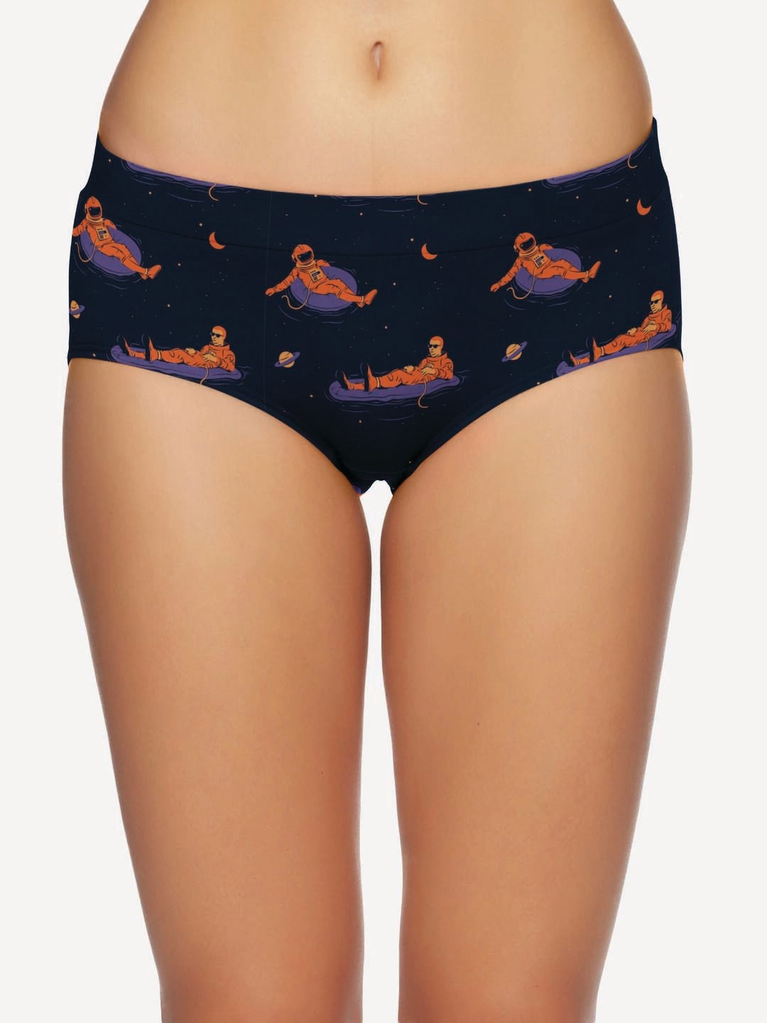

Tailor & Circus Women Violet Lost Cosmonaut Printed Hipster Briefs