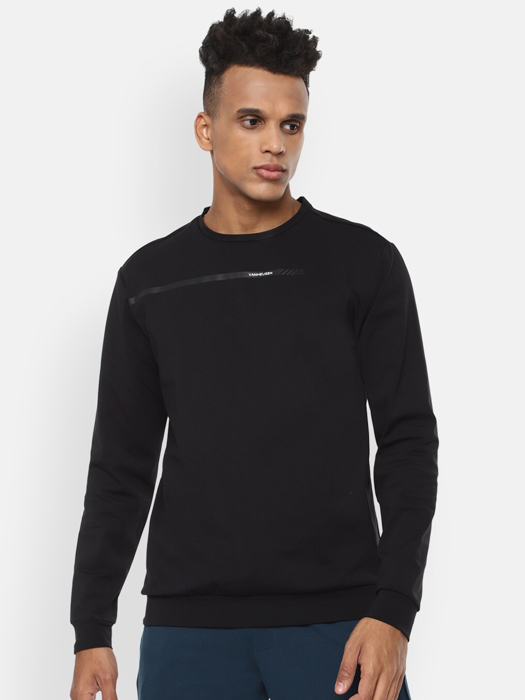 

Van Heusen Flex Men Black Sweatshirt